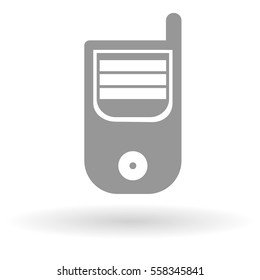 black mobile phone vector icon
