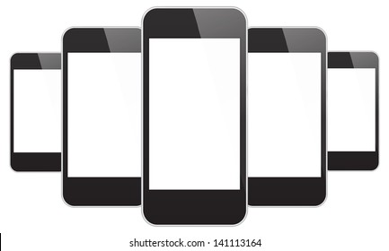 Black Mobile Phones In iPhone Style