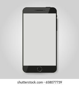 Black mobile smart phone mock up. Game design, smartphone mobile application presentation or portfolio mockups. Vector illustration