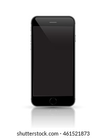 Black mockup smartphone. Vector illustration