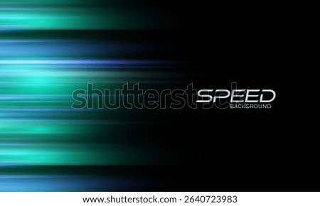 Black modern abstract background with blue and green glowing movement and high-speed light effect. Vector illustration