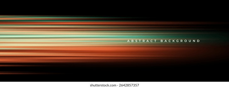 Black modern abstract background design with red and green stripes. Dark vector illustration banner with glowing high-speed and movement light effect.