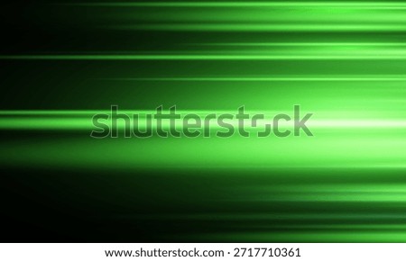 Black modern abstract background with green glowing movement and high-speed light effect. Vector illustration