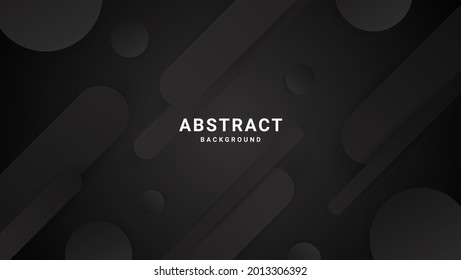 Black Modern Abstract Diagonal 3d Rounded Shapes Background Design
