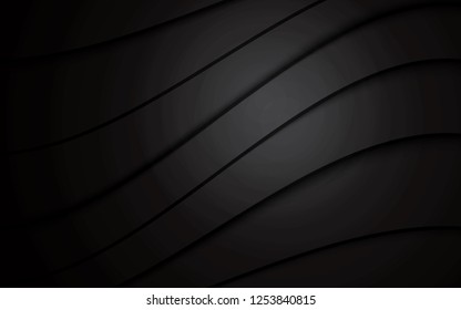 Black modern background overlap dimension vector illustration