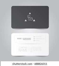 Black modern business name card template.
