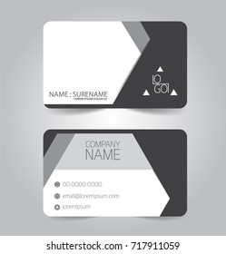 Black modern business name card template.