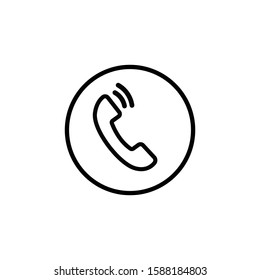 black and modern call icon