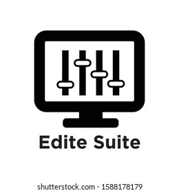 Black And Modern Computer Editing Suite Icon
