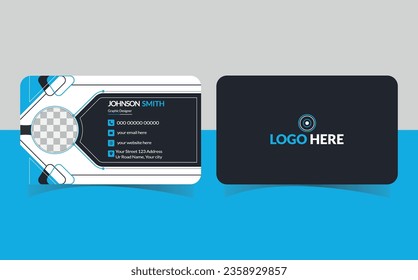 Black modern and creative business card template.