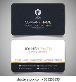 Black Modern Creative Business Card And Name Card,horizontal Simple Clean Template Vector Design, Layout In Rectangle Size.