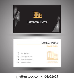Black modern creative and clean business card, simple template vector design.