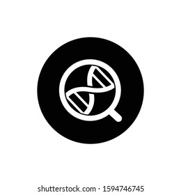 black and modern DNA icon