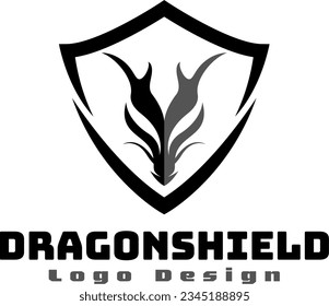 Black Modern Dragon Logo Vector for your agency or team