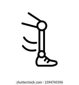black and modern foot icon