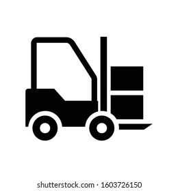 black and modern forklift icon