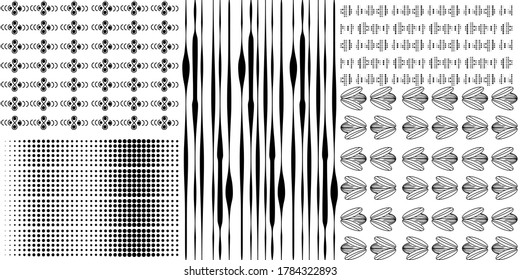 Black modern hand drawn line on white background, seamless pattern. Simple design for fabric and textile, wallpaper, packaging.