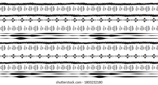 Black modern hand drawn line on white background, seamless pattern. Simple design for fabric and textile, wallpaper, packaging.
