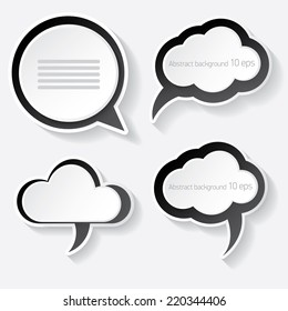 black modern paper banners set / can be used for infographics / numbered banners / horizontal cutout lines / graphic or website layout vector