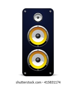 Black modern power sound speakers 