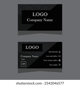 Black Modern professional business card design