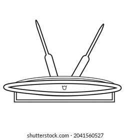 Black Modern Router Flat icon