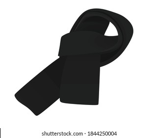 Black modern  scarf. vector illustration