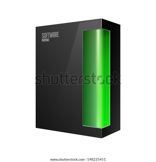 Black Modern Software Product Package Box Stock Vector (Royalty Free) 148225451
