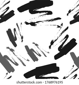 Black Modern Template. Grey Drawing Background. White Painting Artwork. Bright Fantasy Graffiti. Monochrome Minimal Print. Bright Aquarelle Image. White Abstract Template.