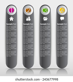 black modern text box template for website computer graphic technology and internet, numbers.