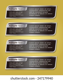 black modern text box template for website computer graphic and internet, numbers.