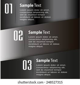 black modern text box template for website computer graphic and internet, numbers.