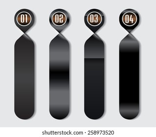 black modern text box template for website computer graphic business and internet, numbers.