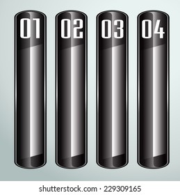 Black modern text box for website graphic computer and business, numbers