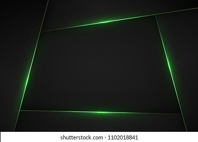 Black modern vector background. Abstract tech design