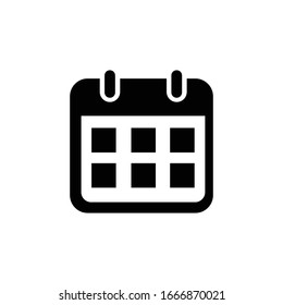 Black modern vector calendar icon