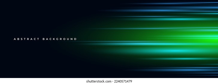Black modern wide abstract technology background with glowing high-speed and movement light effect. Vector illustration - Shutterstock ID 2240571479