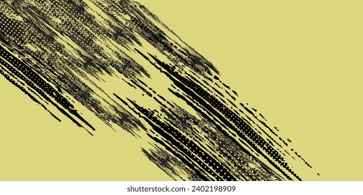 Black modern wide abstract technology background with glowing high-speed and movement light effect. Vector illustration