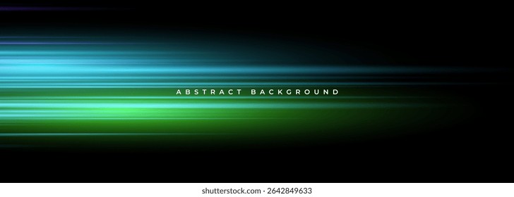 Schwarz modern breit abstrakte Technologie Hintergrund mit glühender High-Speed und Bewegung Lichteffekt. Vektorgrafik