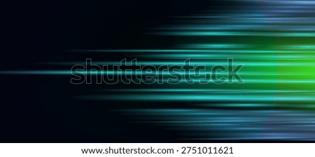 Black modern wide abstract technology background with glowing high-speed and movement light effect. Vector illustration