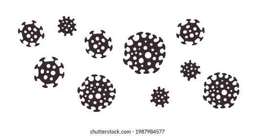 Black mold epidemic. Black fungus outbreak. Mucormycosis disease. Isolated vector illustration on white background.