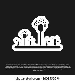 Black Mold icon isolated on black background.  Vector Illustration
