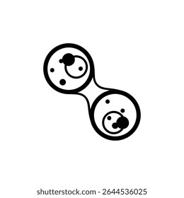 Black Molecular Structure Icon Design