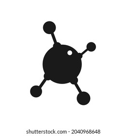 black molecule icon vector drawing