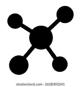 Molécula preta estrutura conexão ciência química átomo rede gráfico design elemento vetor ícone 100