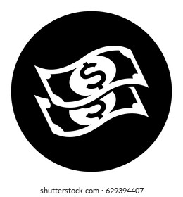  black money icon, especially the dollar