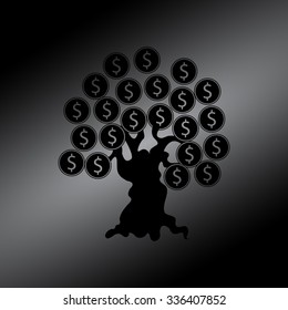 Black Money tree isolated 