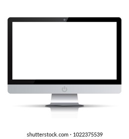 Black monitor, electronic devices - stock vector