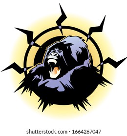 black monkey with big teeth avatar