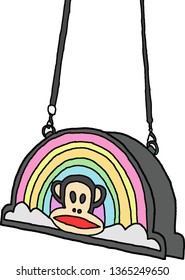 Black Monkey Shoulder Bag